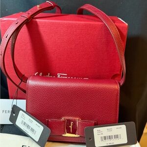 Salvatore Ferragamo Burgundy Mini Bag